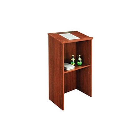 Global Industrial Stand-Up Lectern, Mahogany, 23W X 15-3/4D X 45-7/8H 248631MH